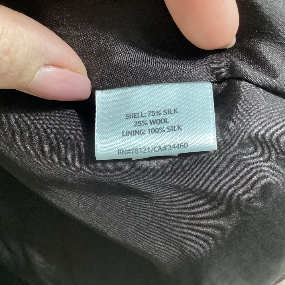 Eileen Fisher Silk Wool Crinkle Jacket Large - Picture 13 of 14